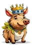 Placeholder: a cartoon boar with a crown png