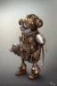 Placeholder: small cute steampunk mechanical monkey