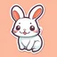 Placeholder: cute rabbit sticker template