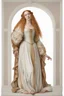 Placeholder: portrait of a renaissance woman full body botticelli style on a white background