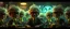Placeholder: high class realism, the board in the style of fallout 4, A close up portrait of one person in group of mutated with hairy wigs glowing, cartoonish uranium creatures in a dimly lit boardroom, wearing tiny suits and glasses, with playful but slightly mischievous expressions. Their bodies emit a soft greenish glow. The room is filled with scattered papers, glowing vials, and miniature nuclear reactors. Style: whimsical digital illustration, cinematic lighting, colorful, slightly exaggerated feature