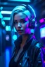Placeholder: Ultra realistic photo of a sci-fi cyberpunk girl. High-tech futuristic woman from the future. The concept of virtual reality and cyberpunk. , futuristic style, HOF, captured with professional DSLR camera,64k, ultra detailed,