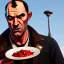 Placeholder: Trevor from GTA V eating ajvar