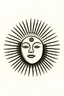 Placeholder: sun of may front face portrait logo, stamp, minimal geometrical.