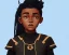 Placeholder: Portrait of an 11 year old cute black kid witch with long dark curly hair