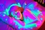 Placeholder: black light art neon colors cute sleeping fairy