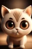 Placeholder: cat, chibi style, large eyes, soft light, cute
