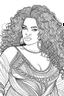 Placeholder: coloring page of black curvy woman