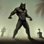 Placeholder: franz frazetta style, werewolf near cemetery