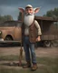 Placeholder: full body picture of a old long haired and long bearded, insane kentucky hill billy trailer trash farmer , with gigantic ears, award winning hyperrealistic, , 3d statue!!!, , 3 d artist, hill billy!! trailer trash !!, award winning 3d render, digital artist, award winning digital art, profile picture 2048px, hyperrealistic picture