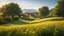 Placeholder: Beautiful realistic rural landscape, warm sunshine, lush plant growth, flowers, human habitation, peaceful, delightful, idyll, award-winning photograph, detail, beautiful composition, attractive colour, chiaroscuro