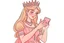 Placeholder: a woman princess on a smartphone