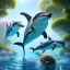 Placeholder: pixar style, volumetric summer garden environment and background, realistic painting of a cute dolphin, looking excited, detailed digital painting, extreme dense and fine fur, anime, ornate, colour-washed colors, elegant, small minutiae, tiny features, particulars, centered, smooth, sharp focus, renderman gofur render, 8k, uhd, detailed eyes, realistic shaded volumetric lighting, sunlight caustics, backlight, centered camera view