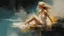 Placeholder: Aphrodite :: digital matt painting with rough paint strokes by Jeremy Mann + Carne Griffiths + Leonid Afremov, black canvas