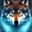 Placeholder: Wolf, blue, hyperrealism, masterpiece, expert, 8K, sharp focus, cinematic lighting, water, red, fire, blue