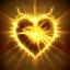 Placeholder: golden electric heart sun