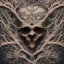 Placeholder: "full face tattoo of leaves and gnarled branches extending past face and morphing into reality, 8k resolution, high-quality, fine-detail, muted colors,intricate, digital art, detailed matte, volumetric lighting, illustration, octane render