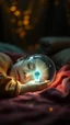 Placeholder: sleeping close to an orb containing a plasma manta ray vampire in the style of Fallout 4 , bokeh like f/0.8, tilt-shift lens 8k, high detail, smooth render, down-light, unreal engine, prize winning