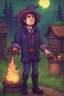 Placeholder: A man cursed by a witch's curse, stardew, valley style