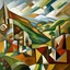 Placeholder: picasso landscape more browns cubism