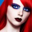 Placeholder:  with complex details and full of sharp colors. , red hair, blue eyes 10k