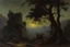 Placeholder: Night, trees, mountains, rocks, friedrich eckenfelder and rodolphe wytsman impressionism paintings