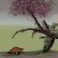 Placeholder: turtle and apple tree