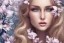 Placeholder: femme long cheveux blond yeux bleus , 8k resolution, flower magnolia, beautifulhijab portrait, 8k resolution, flower head and body, beautiful