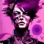 Placeholder: beautiful punk girl, hyper detailed, hyperdetailed, intricately detailed, illustration by <kilian eng> <Yoji Shinkawa>, purple tones,