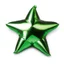 Placeholder: High resolution photograph of a inflated green star foil balloon