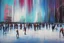 Placeholder: city, ice, sunny day, people, gary numan influence, realistic painting