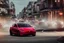 Placeholder: A Tesla 'Model S' is racing at top speed, on the streets of New Orleans. (CINEMATIC, WIDE ANGLE LENS, PHOTO REAL)