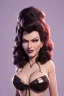 Placeholder: Rita Hayworth as evil queen in black leather, busty, cleavage, curvy, angry, stern look. character design by cory loftis, fenghua zhong, ryohei hase, ismail inceoglu and ruan jia. unreal engine 5, artistic lighting, highly detailed, photorealistic, fantasy