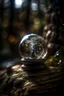 Placeholder: My Soul, Guide, Galactic - that will represent the Higher self and the lineage of the light inside a boat crystal ball hanging from a tree in the mountain , shot on Hasselblad h6d-400c, zeiss prime lens, bokeh like f/0.8, tilt-shift lens 8k, high detail, smooth render, down-light, unreal engine, prize winning