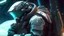 Placeholder: a futuristic space soldier getting ready for battle