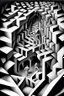 Placeholder: You do not belong here. Your kind here is a problem; Optical Art; M.C. Escher