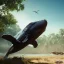 Placeholder: Nature, whale, eagle, unreal 5, octane render, cinema4d, redshift render, hyper realistic, cenematic, vibrancy, synthwave, retouch, centered, dynamic lighting, dramatic lighting, 4k, highly detailed, attractive beautiful, realistic, virtual reality, epic composition, holographic,