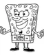 Placeholder: Generate a colouring pages of the SpongeBob along with some pencil sketch marks with white background