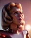 Placeholder: Ultra Realistic retro sci-fi image from 1960, spaceship, sweet young woman Jane Fonda with a Lizard face Man, dress with tight latex coat and retro glass helmet, Retro sci-fi style, soft color, highly detailed, unreal engine 5, ray tracing, RTX, lumen lighting, ultra detail, volumetric lighting, 3d, finely drawn, high definition, high resolution.