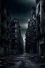 Placeholder: A dark city, devoid of habitation, like a ghost town