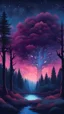 Placeholder: a painting of a night sky with stars and trees, magical forest backround, colorful otherworldly trees, cosmic tree, trees and stars background, magical forest background, mystical forest background, anato finnstark and alena aenami, petros afshar speedart, annato finnstark, night forest background, colorful night sky, cosmic night background, psychedelic forest