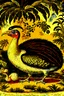 Placeholder: John James Audubon etching of a fully uncropped Dodo bird in a chinoiserie landscape