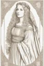 Placeholder: portrait of a renaissance renaissance woman botticelli style on a white background