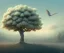 Placeholder: a beautiful digital painting of a marble tree entertwined in tumutluous clouds, intricate white branches and birds flying in the sunlight, blue sky at sunset, elegant, highly detailed, artstation, concept art, matte, sharp focus, art by tom bagshaw, kelogsloops and greg rutkowski