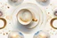 Placeholder: A universe swirling in a beautiful gold rimmed porcelain coffee cup, with planets, stars, steam, masterpiece, in sunshine