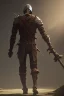 Placeholder: medieval knight walking dramatically forward, sword in hand. A skeleton on his back.