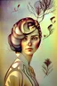 Placeholder: Streamline moderne woman windblown hair trees leaves carel weight Oxana dobrovolska catrin welz-stein andrea kowch andrea kurti art deco