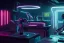 Placeholder: ( cyberpunk 2077, bladerunner 2049 ), a complex thick bifurcated robotic cnc surgical arm cybernetic symbiosis hybrid mri 3d printer machine making a bio chemical lab, art by artgerm and greg rutkowski and alphonse mucha, biomechanical, lens orbs, global illumination, lounge, architectural, f 32