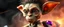 Placeholder: close up portrait with fine pores and real skin texture, clear transparent skin, wise eyes, hairy macho disco gremlin kiwi alien pimp indian Homunculus – living in a hi tech marvellous hot dog art graphics and gems on rocket with a mounted sling shot mega harpoon, heading for venus , background motion blur and smoke swirls