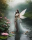 Placeholder: 🍂 🌱🌹 full length image photography gtbeautiful humanoid Fairy Queen roots lotus flowers leaves plenty,fullbody pretty fairy lady drown into the river swim on swampriver and the wonderful river sorrounded birds and flowers, morning heavy fog and smokes background,realistic potrait photoshoot experiences photographer